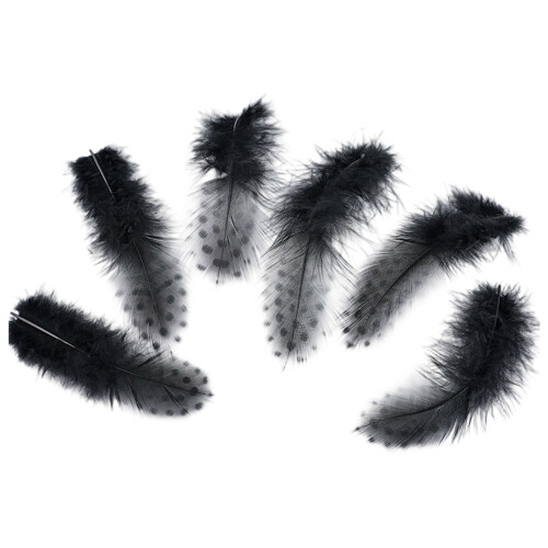 Plumage DIY pour artisanat, décorations de mariage,-Noir