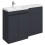 Balterley Balterley Tean 1200mm Floor Standing Compact Unit with Left Hand Polymarble Basin - Dark Grey 1