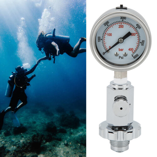 Portable Scuba Tank Pressure Gauge DIN