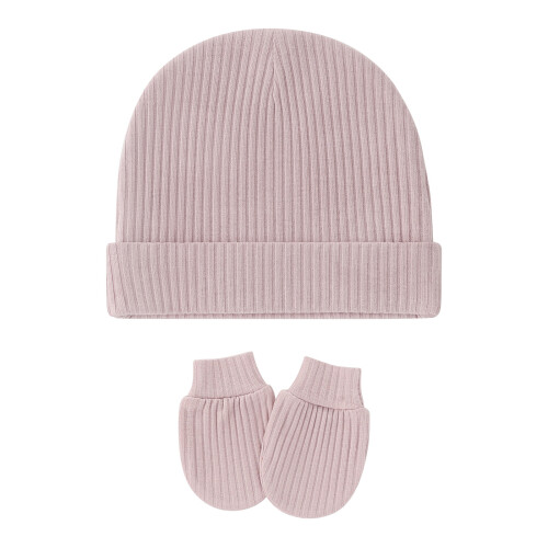 Ensemble de gants d'hiver sans rayures, bonnets,-lavande