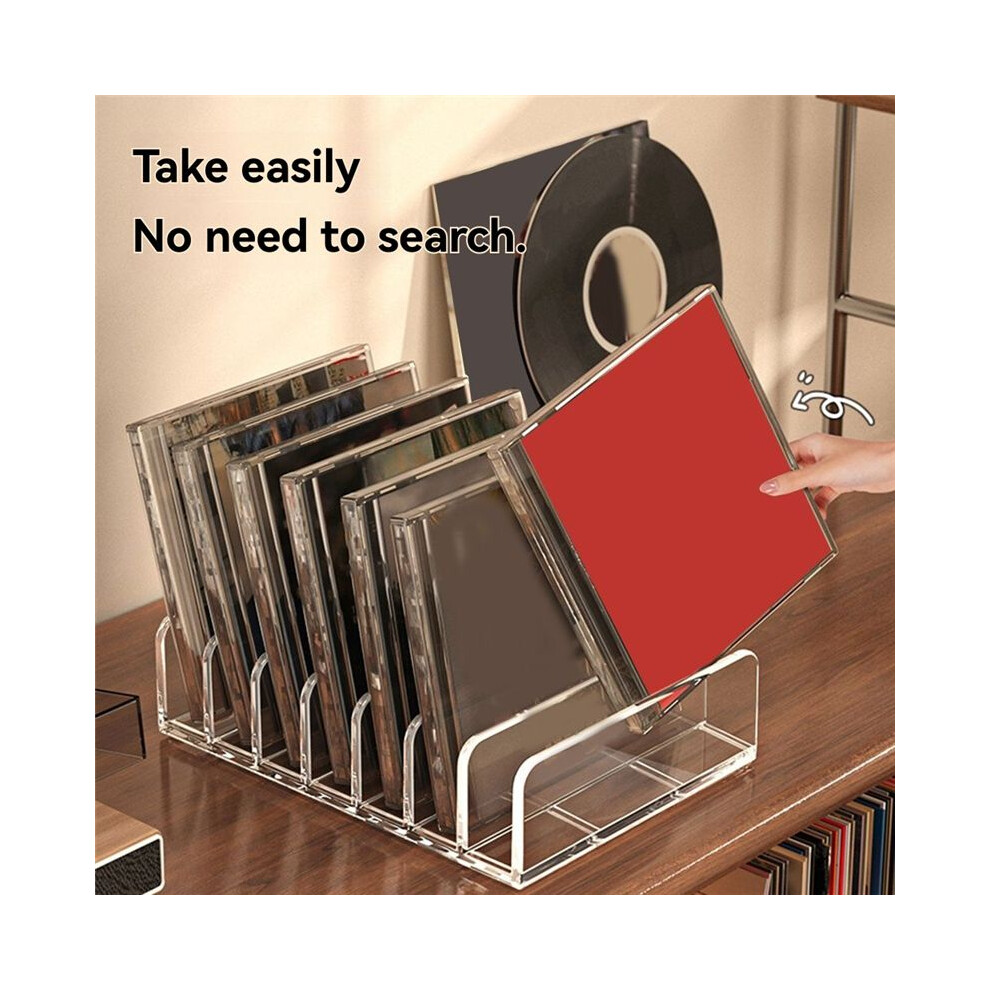 Acrylic Cd/Dvd Storage Rack Transparent Organizer Stand Display Holder For Cd/Dvd, Holds Multiple Discs 6033193071667