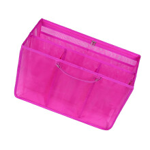 Mesh Insert Divider Pouch Beach Bag Organizer Inserts-rose red