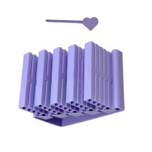 Modularer, stapelbarer Aufbewahrungsbehälter aus-Lila