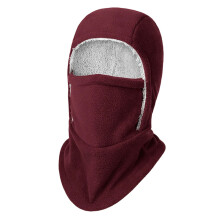 Unisex Windproof Fleece Balaclava For Winter Cycling-Burgundy