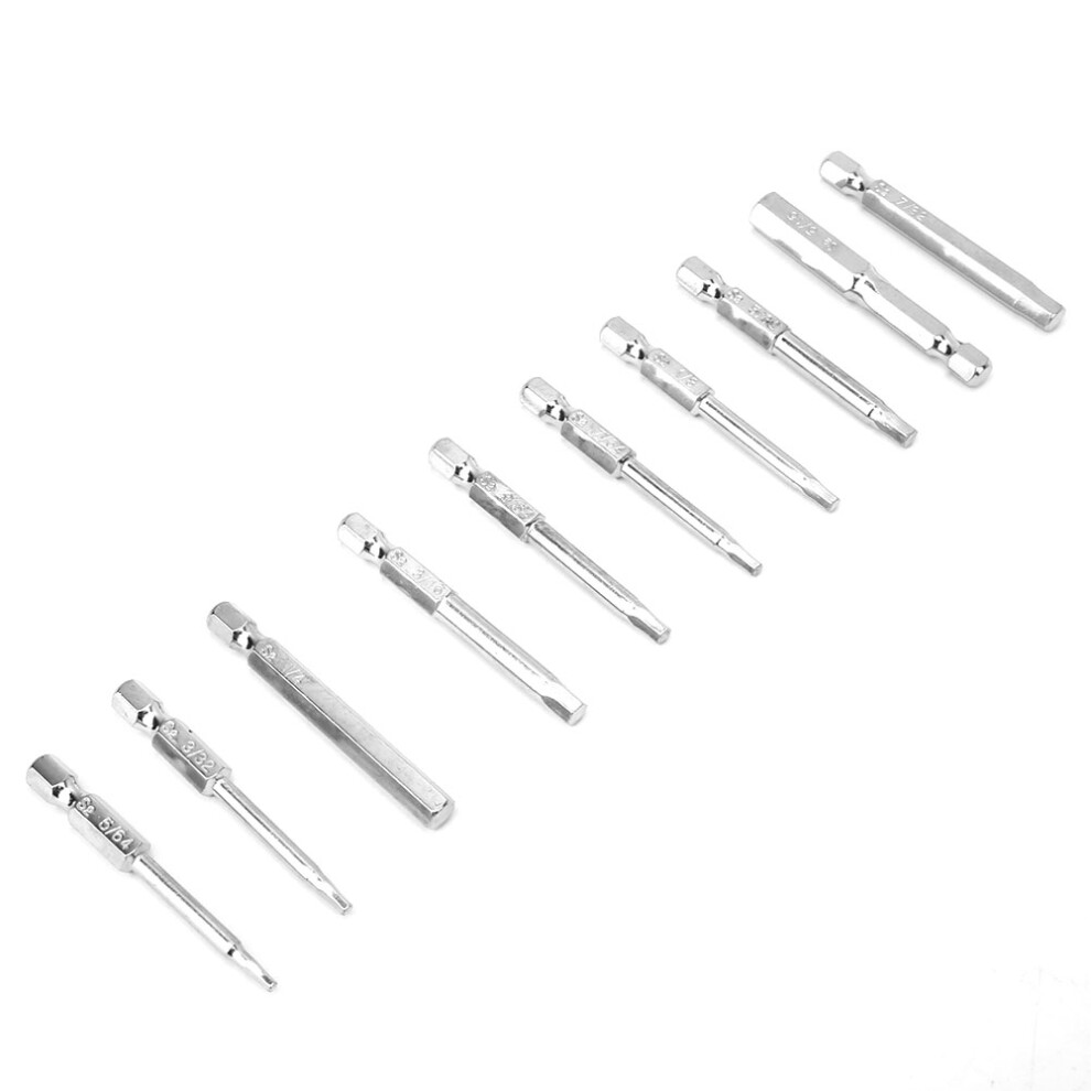10Pcs S2 Steel Magnetic Hex Shank Bits 60mm