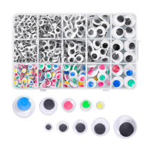 750Pcs Black and Multicolor Plastic Eyes Wiggle Moveable Eyes