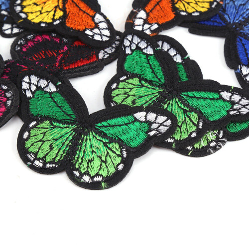 12 Mixed Colour Butterfly Patches