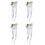 Set van 4 elegante trouwauto-ornamenten-Wit 1