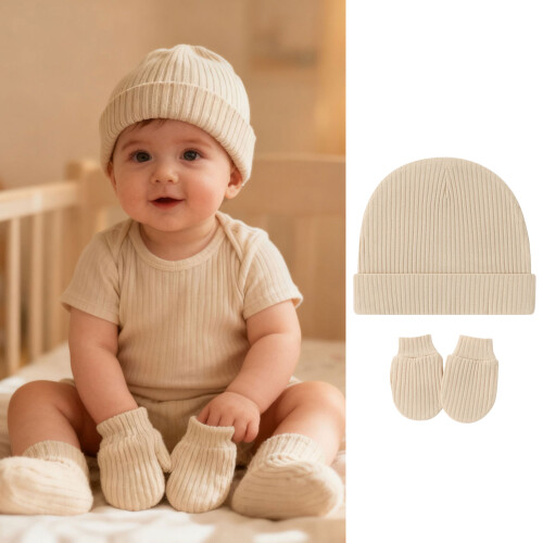 Zachte elastische comfortabele babymutsen Hoeden-bruin 2