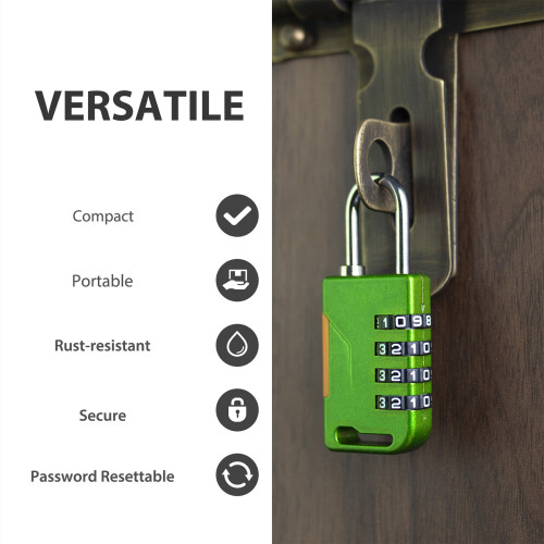 4 Digit Antitheft Password Padlock Combination Lock for-Gold 1