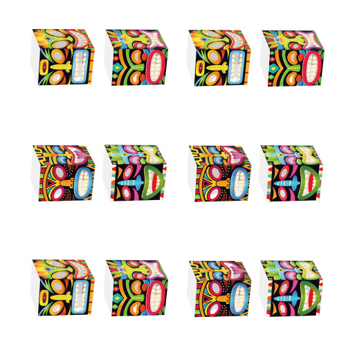 4/8/12 stuks equatoriale themadoosdecors voor-12