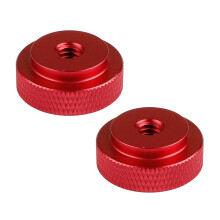 Écrou à vis de serrage à la main en aluminium, 2 pièces,-Rouge