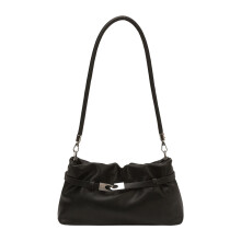 Sac sous les bras élégant, style coréen, sac à bandoulière-Noir