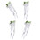Set of 4 Artificial Wedding Car Rose Decorations-White 1
