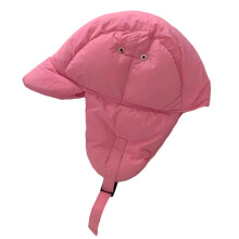 Polyester Fiber Warm Hat With Ear Flap Windproof For-Rose Red