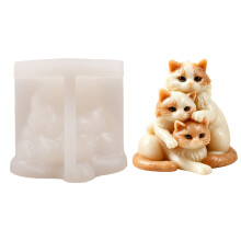Stacking Kitten Silicone Candle Molds Food Safe Silicone for