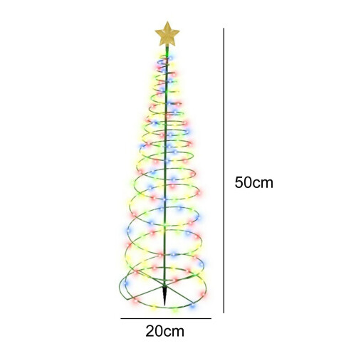 Solar Christmas Tree Spiral Lights
