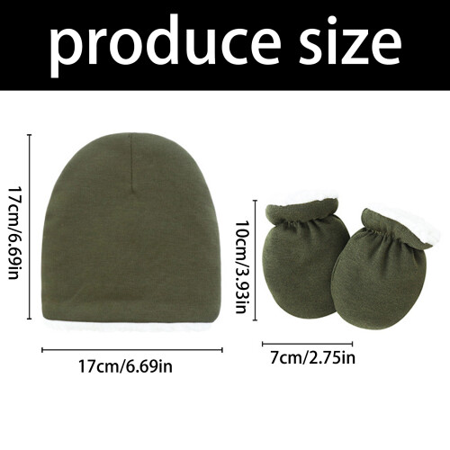 Soft Cotton Polyester Blend Cap and Mitts Newborn Baby-Sky Blue 2