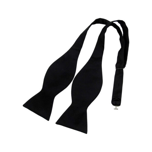 Nœud papillon noir élégant avec Texture douce, cravate classique