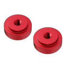 2 stuks handvast aluminium kartelmoer met 1/4 inch-Rood
