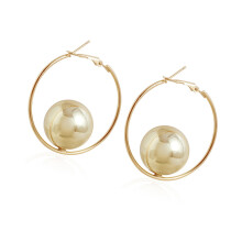 Creative Hoop Earring Alloy Texture Geometric Earrings Unique