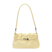 Fashion Shoulder Bag Lightweight PU Leather Underarm-Yellow