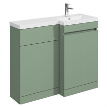 Balterley Tean 1000mm Floor Standing Compact Unit with Right Hand Polymarble Basin - Green