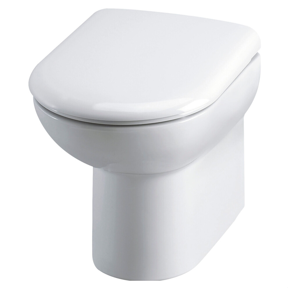 Newborough D-Shape Back To Wall Toilet Pan - 400Mm X 375Mm X 535Mm 5056211850984