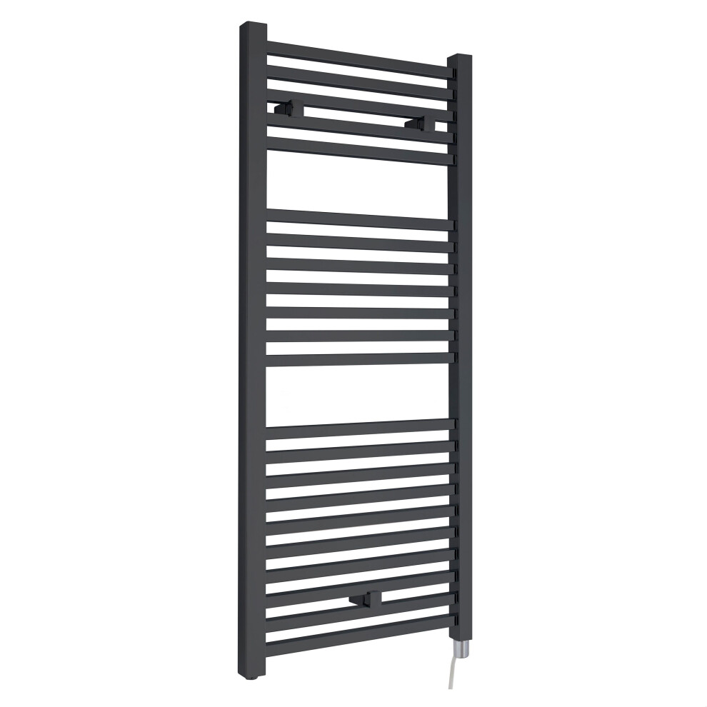 Balterley Sugnall Electric Vertical Square Towel Rail With 22 Rails - 1110Mm X 500Mm - 500 Watt - Anthracite