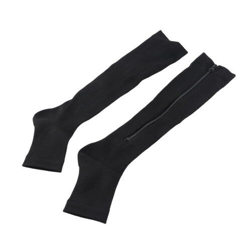 3 Pair Zipper Calf Compression Socks