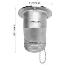 Yacht Deck Fill 45 Stainless Steel 50mm