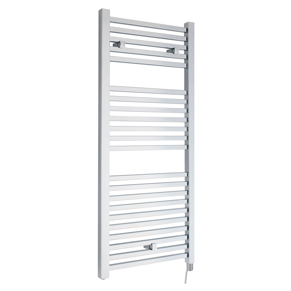 Balterley Sugnall Electric Vertical Square Towel Rail With 22 Rails - 1110Mm X 500Mm - 300 Watt - Chrome