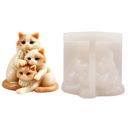 Moules en Silicone en forme de chaton, pour fabriquer des