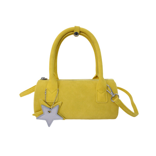 Sac à main rond élégant avec poches faciles d'accès et-Jaune