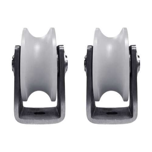2Pieces Corrosion Resistant Quiet Casters-68U type pulley 201