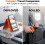 (Orange 2pcs, -) Support téléphone pliable silicone, antidérapant angle 4