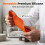 (Orange 1pc, -) Support téléphone pliable silicone, antidérapant angle 5