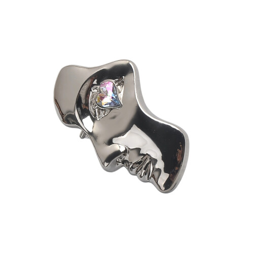 Accessoires à la mode de broche de coeur de-Couleur blanc K