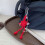 Symbolic Weave Thread Keychain Authentic Chinese Knot-Red 5