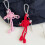 Symbolic Weave Thread Keychain Authentic Chinese Knot-Red 7