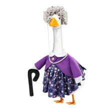 Grappige opa/oma ganzenkostuumset, perfect voor-paars1 oma