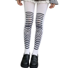 Spirals Print Pantyhose Gothic Aesthetic Grunge Tights Fashion