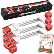 (3pcs, -) 2-in-1 Wassermelonen-Schneider & Slicer, Edelstahl Obstmesser für Sommer - praktisch