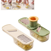 (2PCS, -) 2026 Multifunctional Garlic Grinder, Handheld Vegetable Slicer & Ginger Grater
