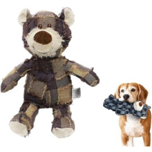 (Purple, Large) Giocattolo indistruttibile per cani masticatori, orsetto che squittisce