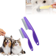 (Purple, -) 2 peines quitapelos mascotas perros gatos, cepillo dientes finos