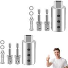 (2pcs, -) Raskas traileritunkki sähköporan sovitin, ruostumaton teräsholkki
