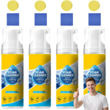 (4PCS, -) 4-in-1 Multi-Enzym Auto Innenraum Schaumreiniger, Tiefenreinigung für Küche & Bad