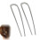 (Silver 2PCS, -) Γαλλική καρφίτσα μαλλιών σχήματος U - Τσουγκράνα μαλλιών 1