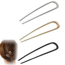 (3 Color, -) Grampo de Cabelo Francês em U, Palitos para Mulher